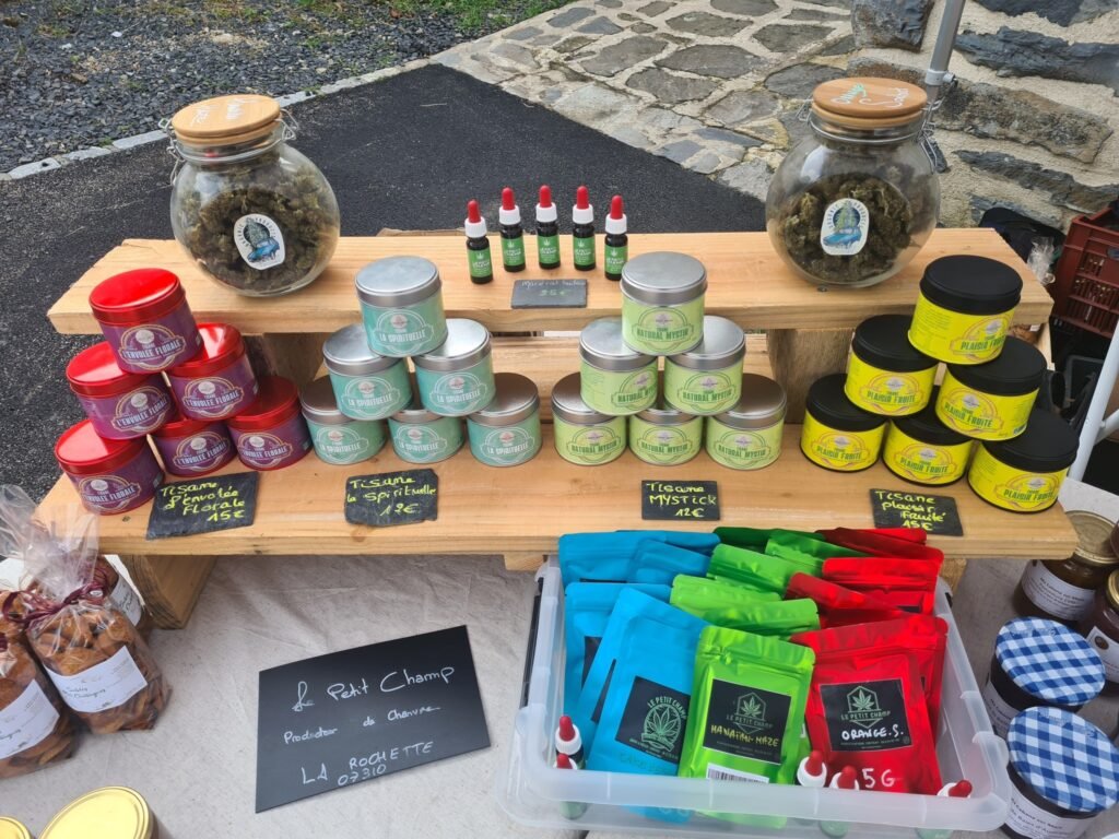 Stand avec tout les produit a base de CBD SHOP